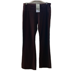 NWT Sweaty Betty Power Kick Flare Workout Pants Umbra Red Burgundy Size L